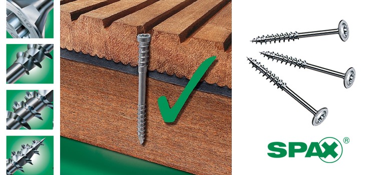 We have expanded the range of the top quality Spax screws