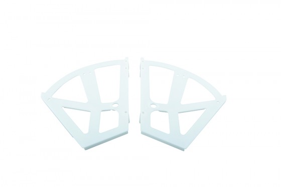 2-row hinged shoe rack, white plastic