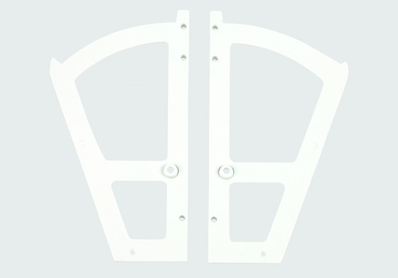 Flip-up shoe rack 1 row, white plastic