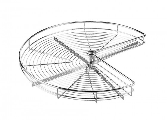 KES 260553 carousel 270° all-wire gray shelves 900mm 3/4