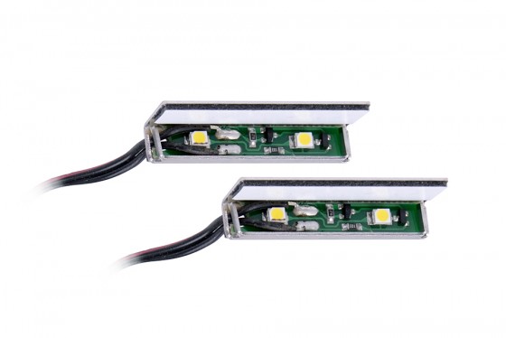 SAL LED glass shelf lighting - 2 pcs + power supply white