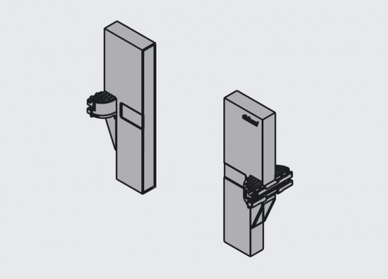BLUM Z40L0002 end bracket for wall divide black