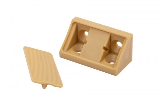 Connecting angle plastic double 42 mm light oak