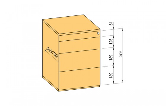 K-BBP container TipAer set 540mm type 4/ver. 9
