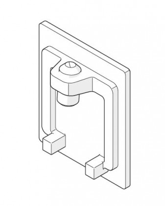 HAWA 25332 Junior 120 side cover of the upper guide matt chrome