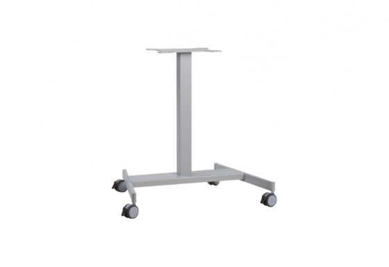 MILADESIGN central table leg with castors, LN 3901 silver MILADESIGN central table leg with castors, LN 3901 silver