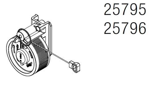 HAWA 25814 Concepta 25/50 door winch, black plastic