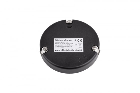 Wireless charger under the Qi1001V4 board