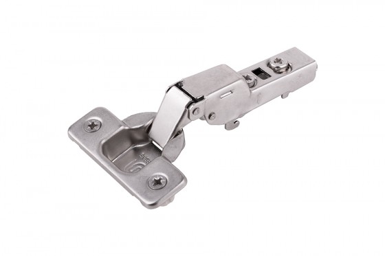 StrongHinges S3 half overlay soft closing clip hinge 10mm dowels, excenter