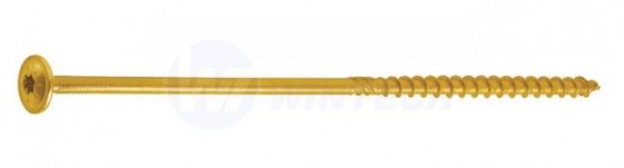 GPR wood screw T30 6x100/48 plate head zinc yellow, partial thread