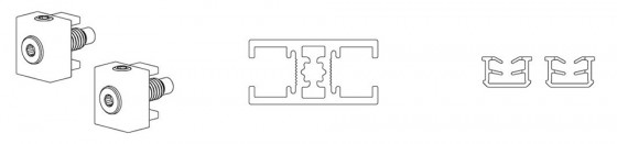 TERNO Universal divider 1000mm silver TERNO Universal divider 1000mm silver