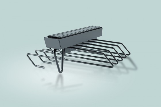 StrongWire Pull-out trouser rack, brown