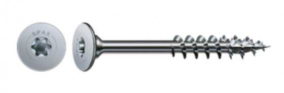 SPAX screw 4x30/16 flat head T20, partial thread, nickel