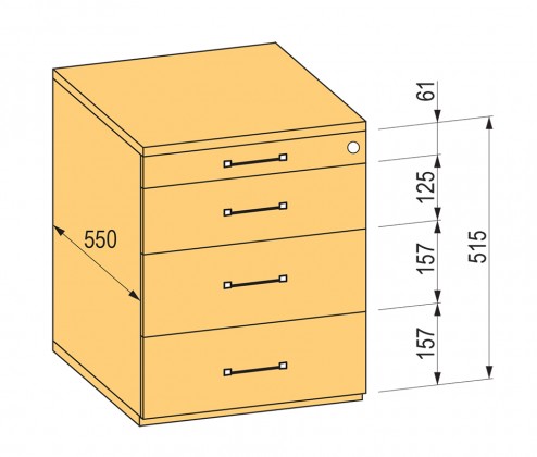K-BBP container 3+1, roller bearing slide Strong