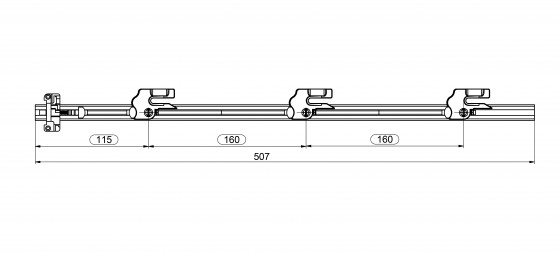 LEHMANN Rod SVS3 + V drawing 18-2419-010 length 507mm