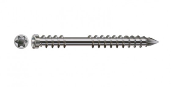 SPAX screw 5x80 cylindrical head TXS, stainless steel A2, C, silver