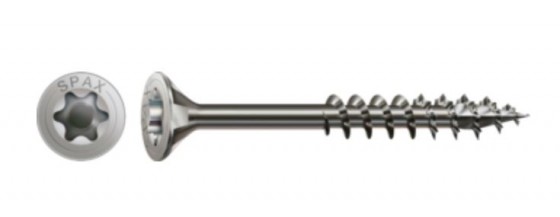 SPAX screw 6x90/61 countersunk head TXS,W,4C MH,stainl.steel A2,partial thread