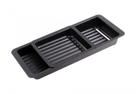 Drainers (2 pcs) for dishes in the sink 440x185mm and 205x183mm black