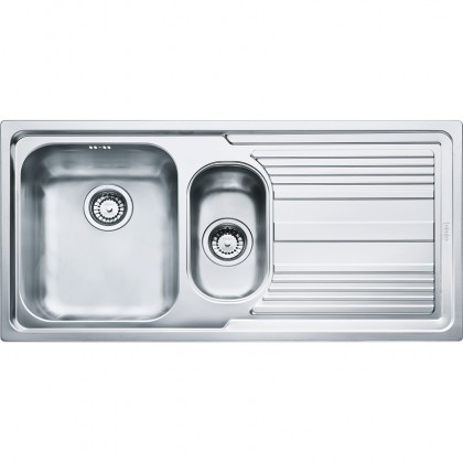 FRANKE Sink LLX 651/2P 1000 x 500mm stainless steel drain right