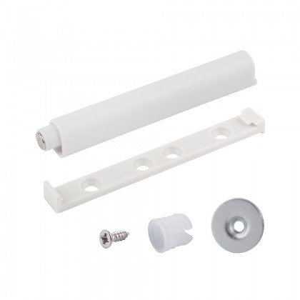 StrongHinges plunger for handleless door opening with magnet and adapter white