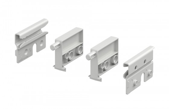HETTICH 9257725 Catch for pull-out shelf, white