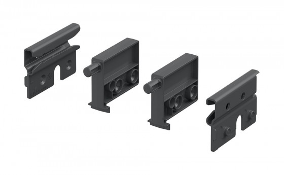 HETTICH 9257727 Catch for pull-out shelf, anthracite