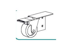 TERNO trolley with brake on the left art. 306/S chrome