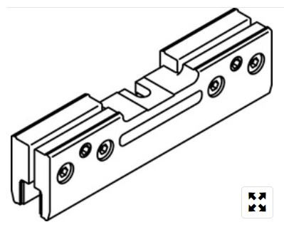 HAWA 053.3161.071 Eku Porta Glas sliding interior fittings glass holder