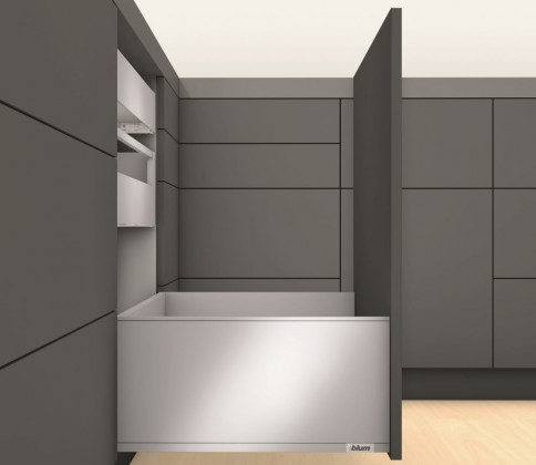 K-BLUM Legrabox F 500mm/40 kg, grey, screw+ Ago-system 90 (822x474) antr.