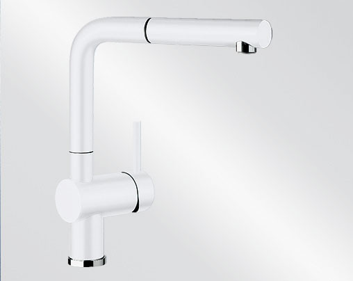 BLANCO 516710 Tap Linus-s bright white pull-out shower ceramic-look
