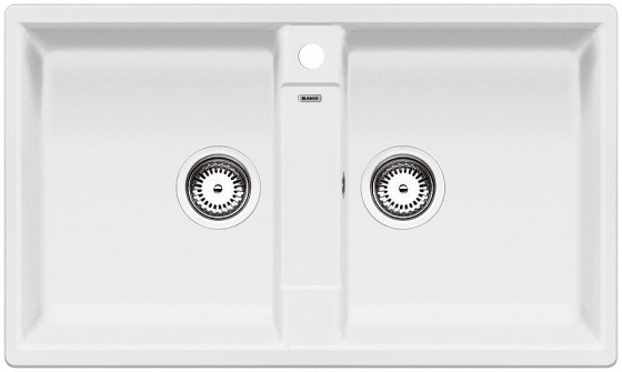 BLANCO 516678 Sink Zia 9 white without eccentric Silgranit PuraDur