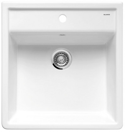 BLANCO 514486 Sink PANOR 60 bright white without eccentric PuraPlus ceramics