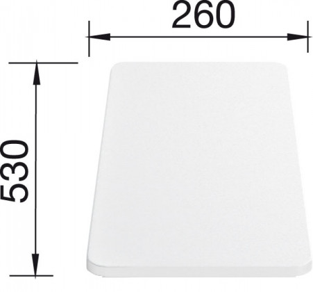 BLANCO 217611 Accessories cutting board white 530x260x17