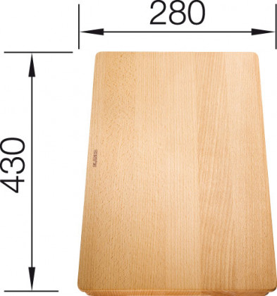 BLANCO 514544 Beech cutting board accessory for Subline