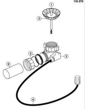 BLANCO 118979 Eccentric outlet control accessory