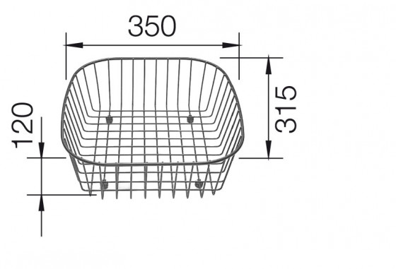 BLANCO 514238 Accessories stainl. steel dish basket for Flex, Top stainl. steel