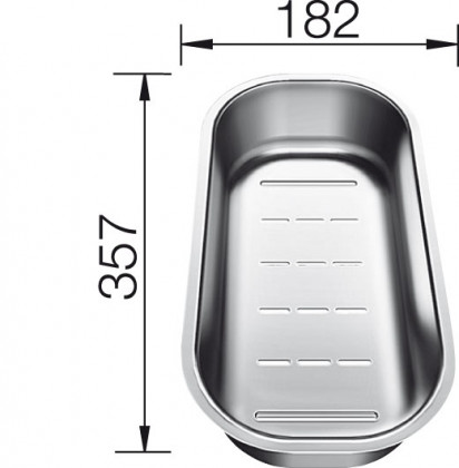 BLANCO 225253 Stainless steel multipurpose bowl accessory for Classic Pro 6S, 45