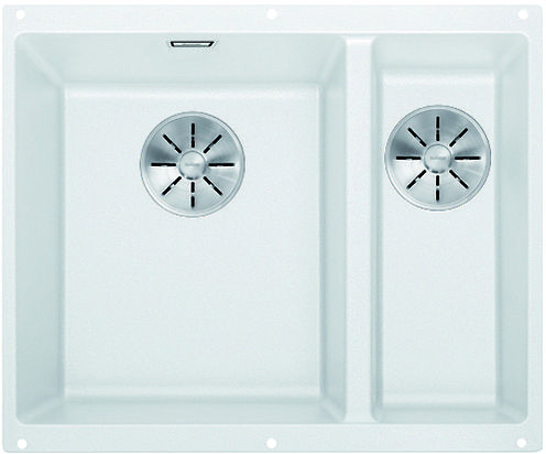 BLANCO 523552 Sink Subline 340/160-U white InFino manual Silgranit PuraDur