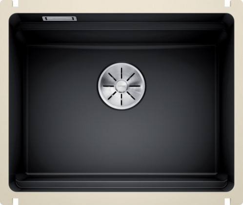 BLANCO 525155 Sink ETAGON 500-U black InFino manual PuraPlus®