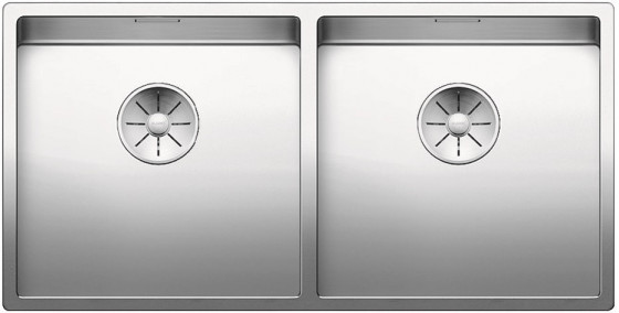 BLANCO 521617 Sink Claron 400/400-IF stainl.steel InFino silk gloss no handle