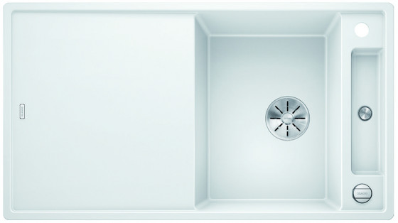 BLANCO 523234 Sink Axia III 5 SF white InFino with eccentric Silgranit PuraDur