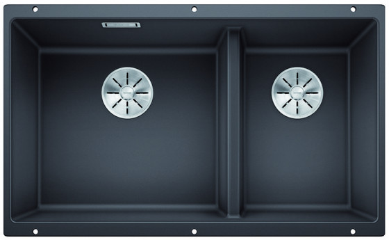 BLANCO 523152 Sink Subline 430/270-U gray rock InFino manual Silgranit PuraDur