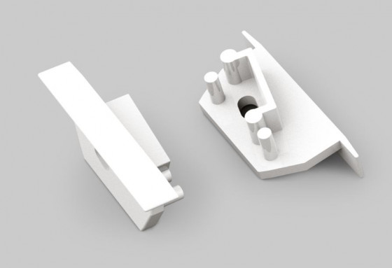 StrongLumio end caps for Diagonal 14 profile, white (pair)