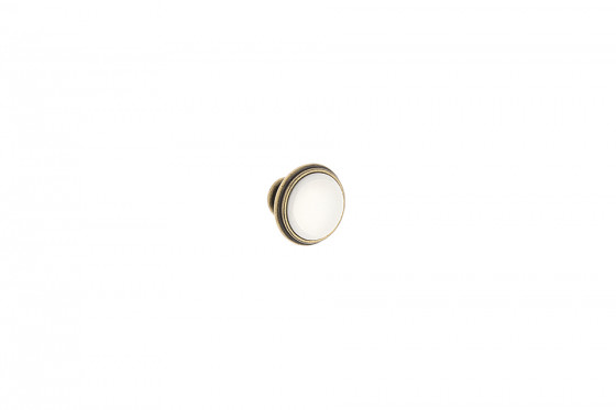 TULIP Knob Margarita antique brass/porcelain beige