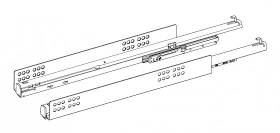 HETTICH 9237610 Quadro V6 520mm/30kg EB10,5 SiSy R