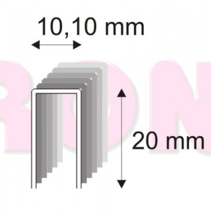 Clip 353/20mm ZN M-PR, 4400 pcs