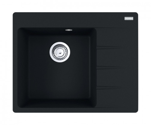 FRANKE Sink CNG 611-62 TL/2 620 x 500 matt black drain on the right
