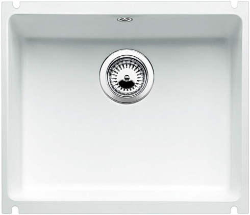 BLANCO 514506 Sink Subline 500-U brilliant white no handle PuraPlus® ceramic