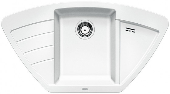 BLANCO 514758 Sink Zia 9 E white SILGRANIT® PuraDur® without eccentric