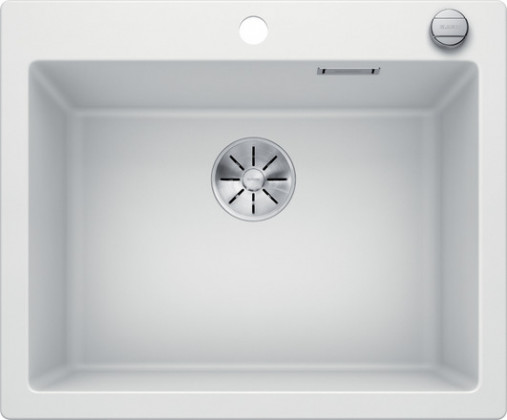 BLANCO 523690 Sink Pleon 6 white InFino with eccentric Silgranit PuraDur